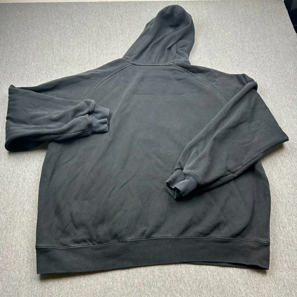 Nike Center Swoosh Deep Pile Embroidered Logo Hoodie Sweatshirt Mens XL Black
